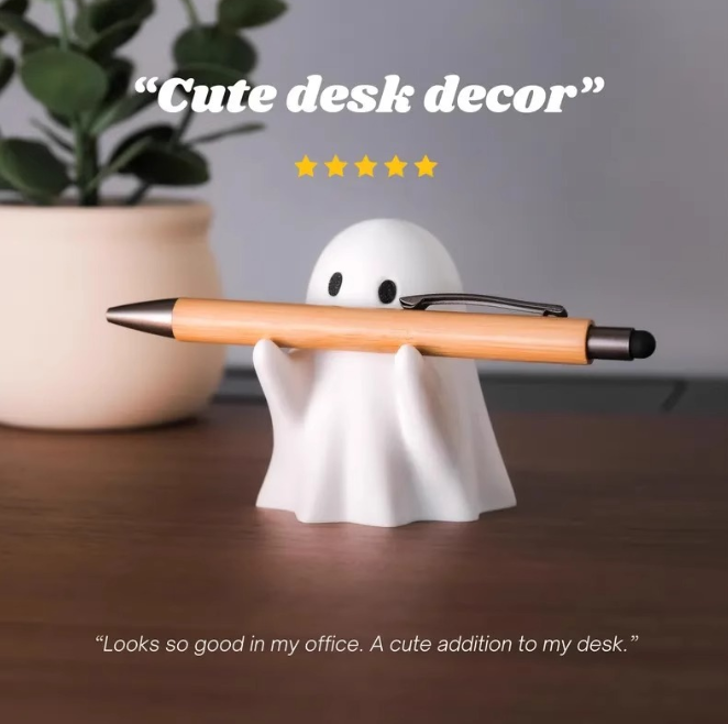 Cute pen holding Ghost